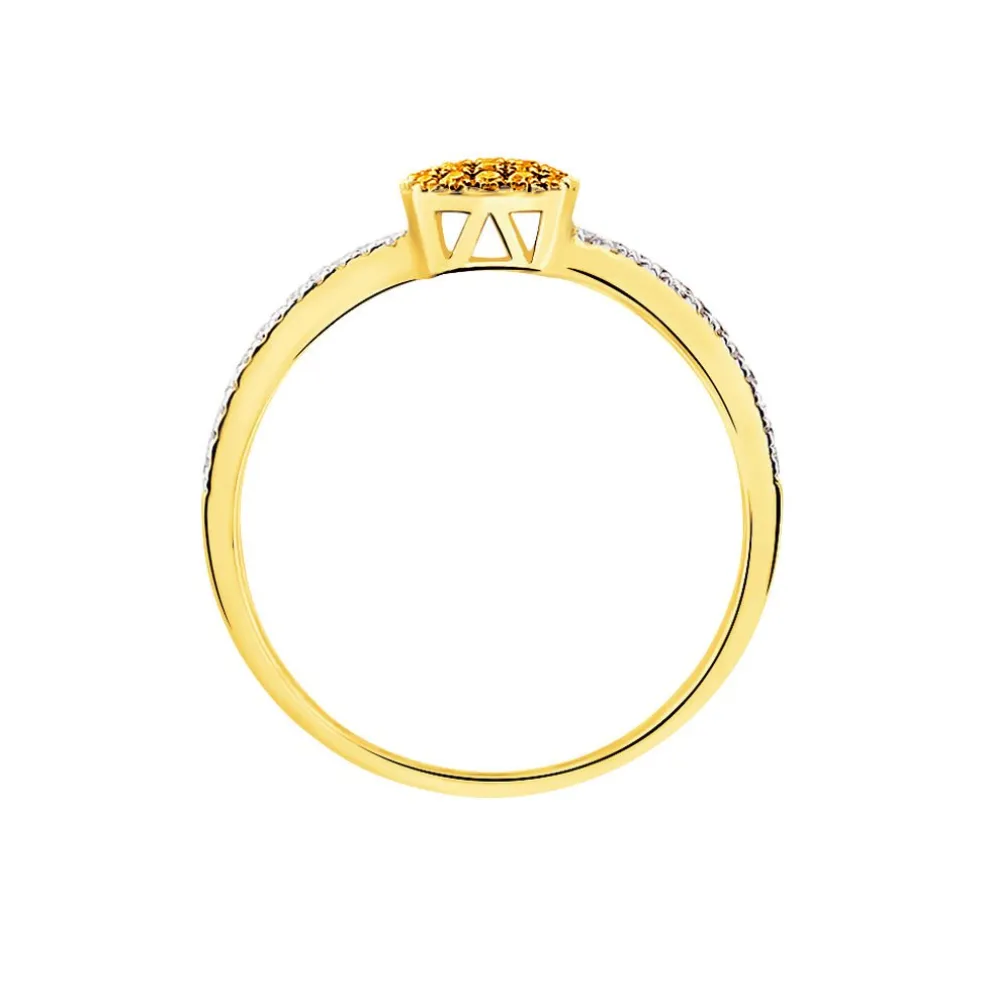 Bague Aude Or Jaune Saphir Et Diamant