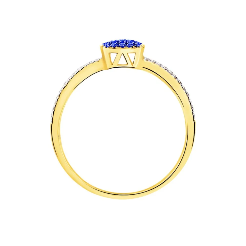 Bague Aude Or Jaune Saphir Et Diamant