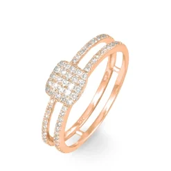 Bague Aude Or Rose Diamant