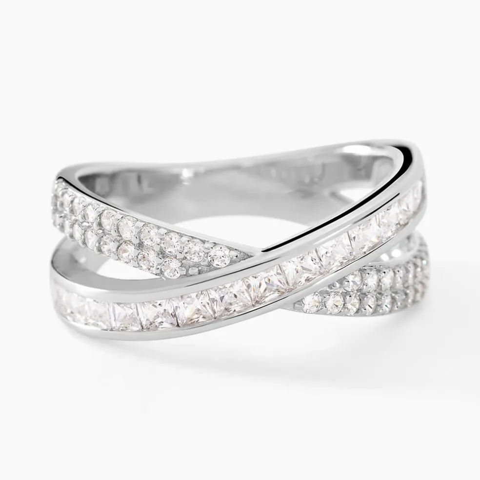 Bague Audon Argent Blanc Oxyde De Zirconium