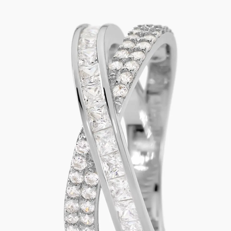 Bague Audon Argent Blanc Oxyde De Zirconium