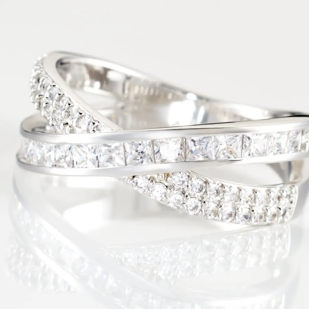 Bague Audon Argent Blanc Oxyde De Zirconium