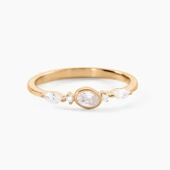 Bague Aurena Plaqué Or Jaune Oxyde De Zirconium