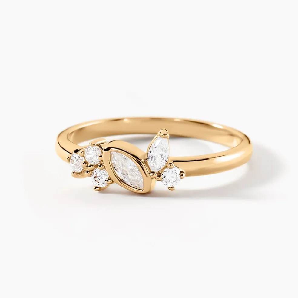 Bague Aurena Plaque Or Jaune Oxyde De Zirconium