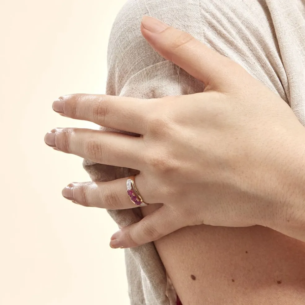 Bague Aurora Or Jaune Rubis