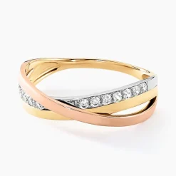 Bague Austyn Or Tricolore Oxyde De Zirconium