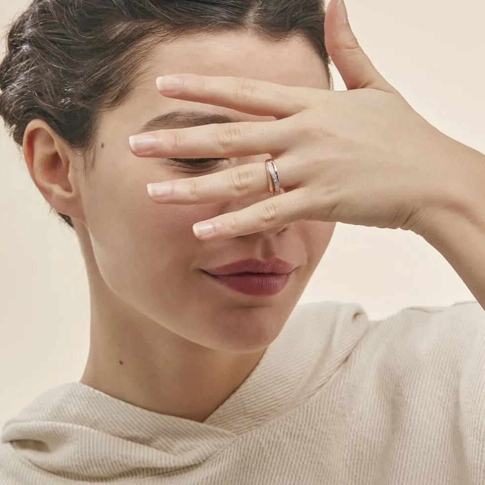 Bague Baliatina Or Tricolore Diamant