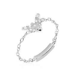 Bague Bee Good Argent Blanc Oxyde De Zirconium
