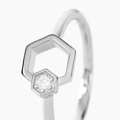 Bague Bee Good Argent Blanc Oxyde De Zirconium