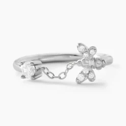 Bague Bee Good Argent Blanc Oxyde De Zirconium