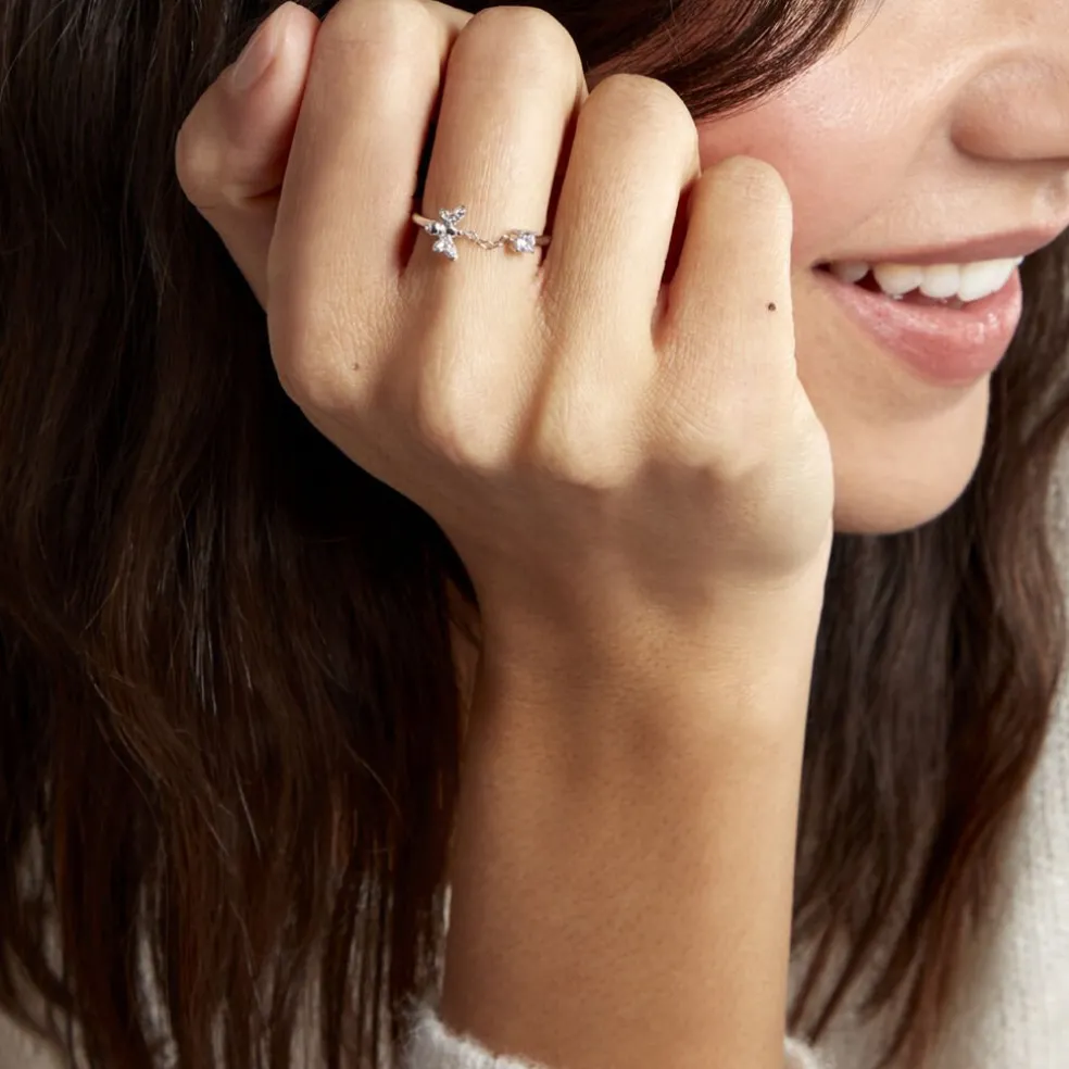 Bague Bee Good Argent Blanc Oxyde De Zirconium