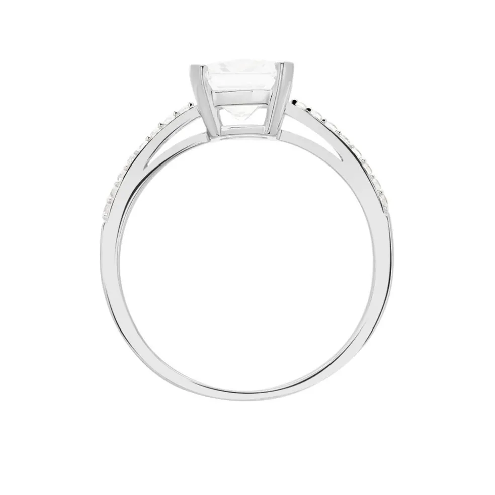 Bague Beline Or Blanc Oxyde De Zirconium