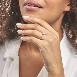 Bague Beline Or Blanc Oxyde De Zirconium