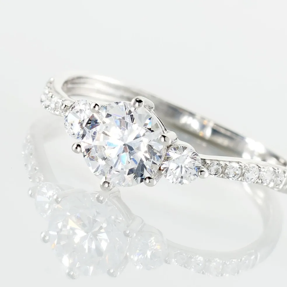 Bague Berata Or Blanc Oxyde De Zirconium