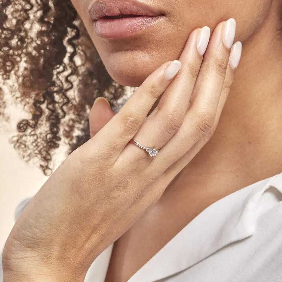 Bague Berata Or Blanc Oxyde De Zirconium