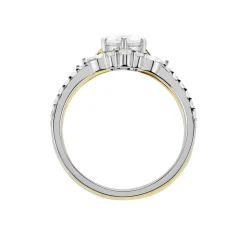 Bague Berlin Argent Bicolore Oxyde De Zirconium