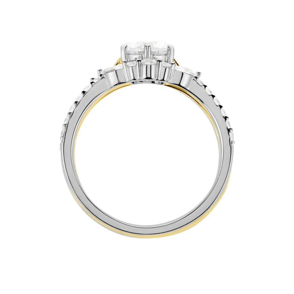 Bague Berlin Argent Bicolore Oxyde De Zirconium