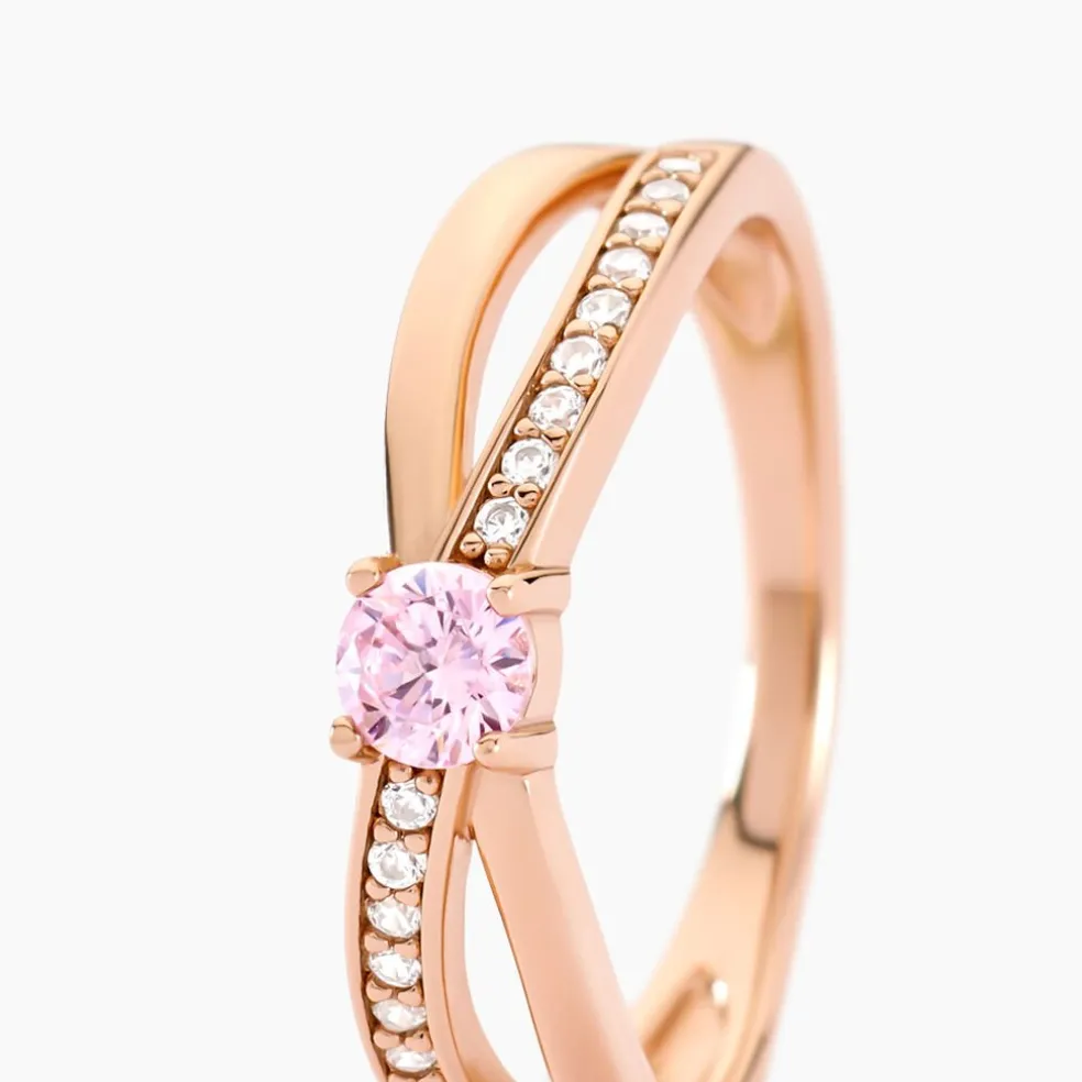 Bague Bertheline Argent Rose Oxyde De Zirconium