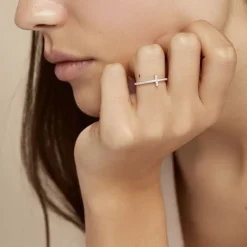 Bague Biche Argent Blanc Oxyde De Zirconium