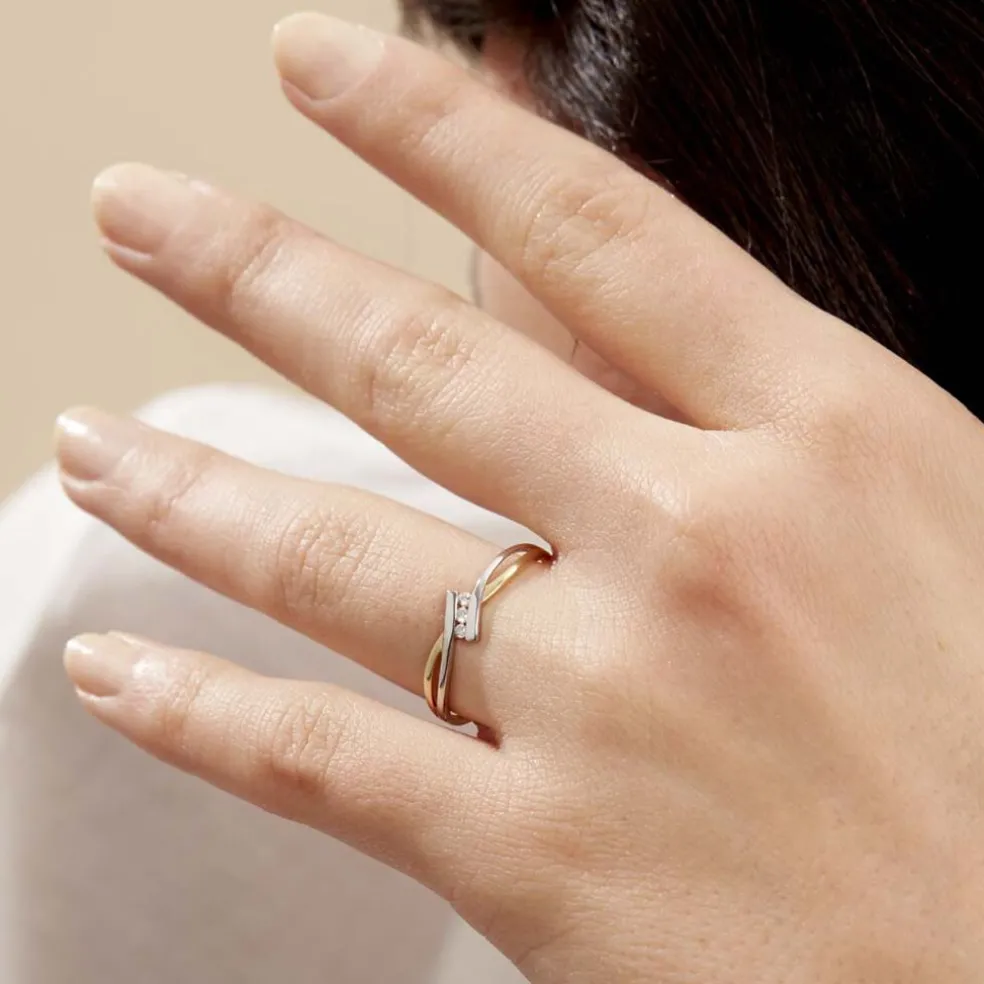 Bague Brixia Or Bicolore Diamant