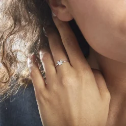 Bague Cadfan Argent Blanc Oxyde De Zirconium