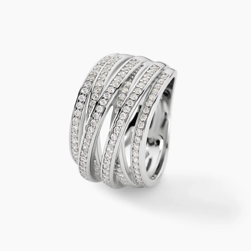 Bague Caledonia Argent Blanc Oxyde De Zirconium