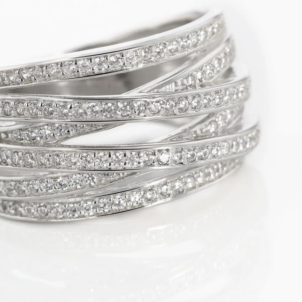 Bague Caledonia Argent Blanc Oxyde De Zirconium