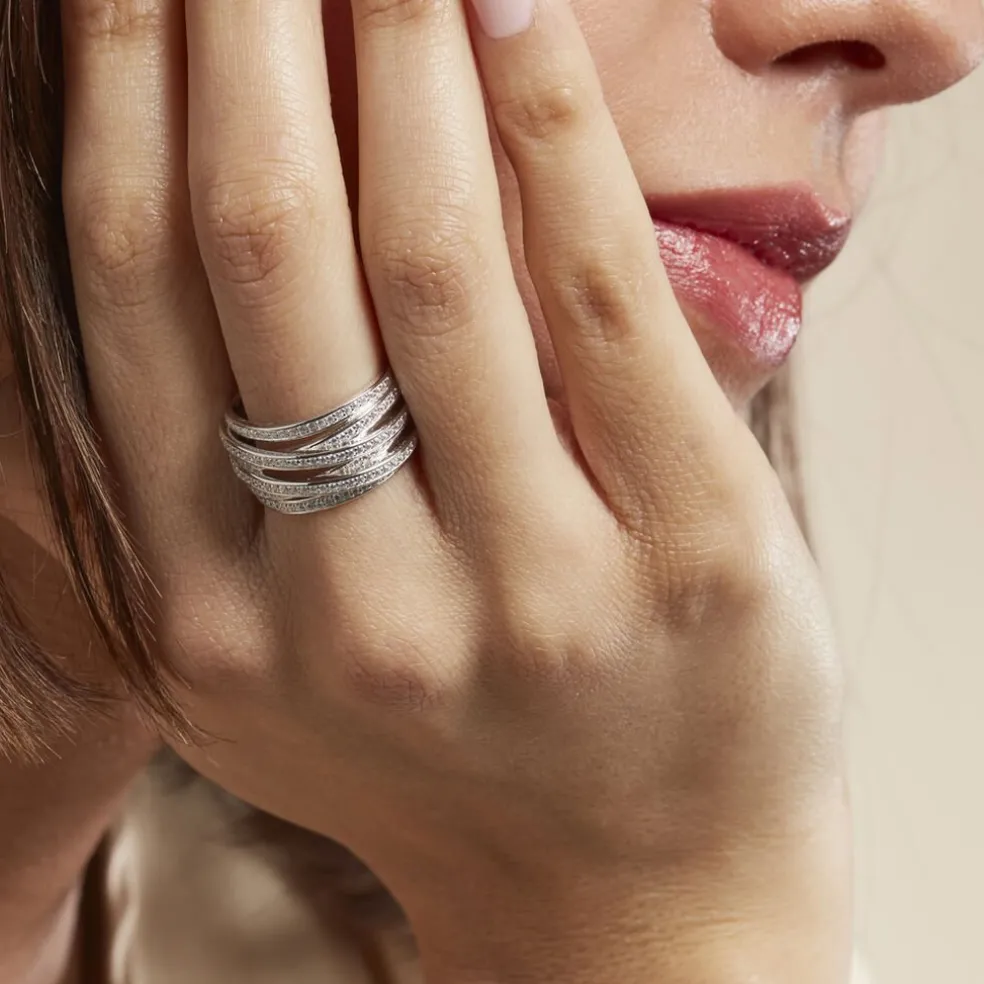 Bague Caledonia Argent Blanc Oxyde De Zirconium