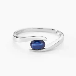 Bague Camilia Or Blanc Saphir