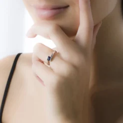 Bague Camilia Or Blanc Topaze