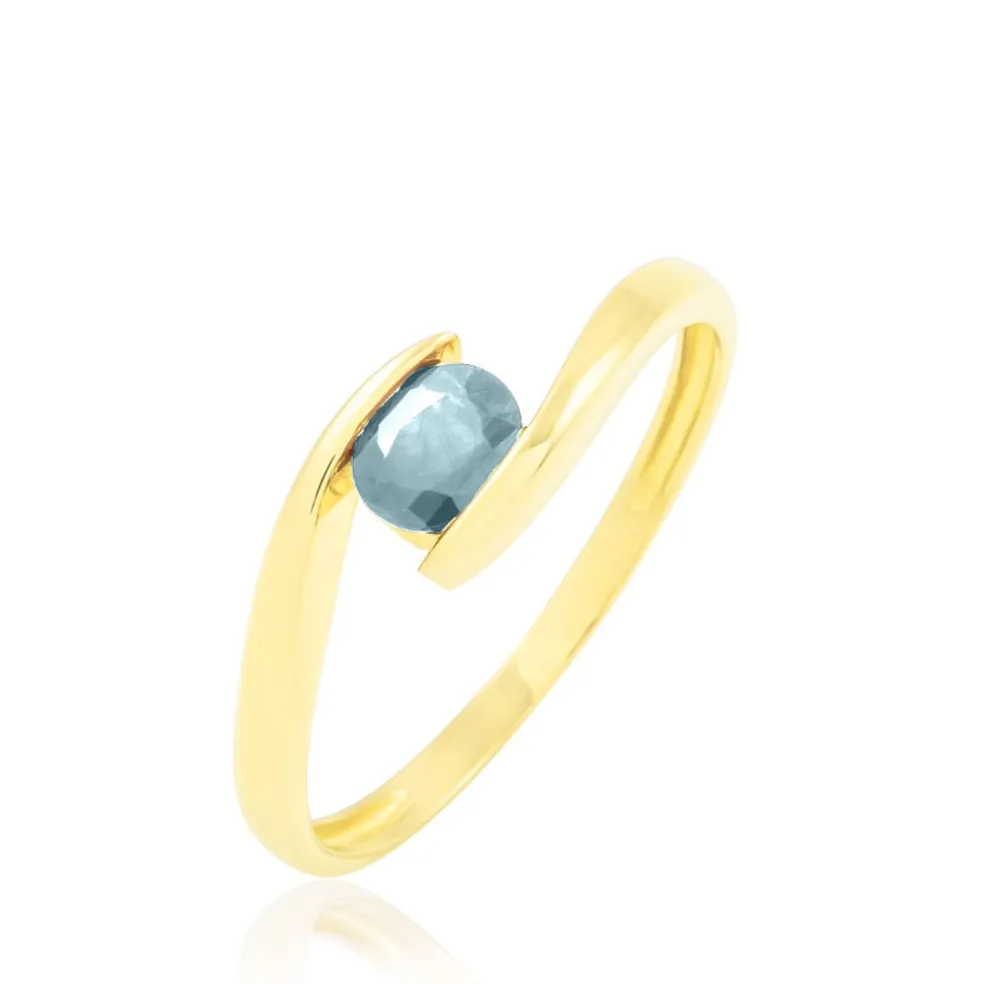 Bague Camilia Or Jaune Aigue Marine