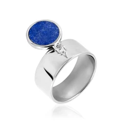 Bague Camillo Argent Blanc Lapis Lazuli