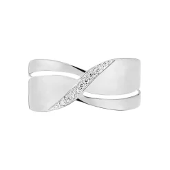 Bague Camomille Or Blanc Diamant