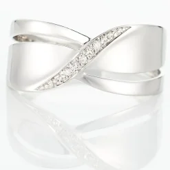 Bague Camomille Or Blanc Diamant