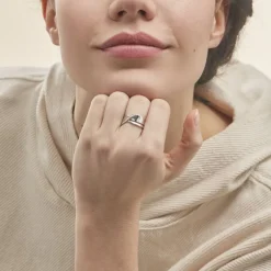 Bague Camomille Or Blanc Diamant