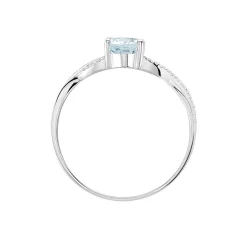 Bague Candice Or Blanc Aigue Marine