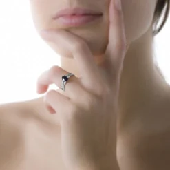 Bague Candice Or Blanc Aigue Marine