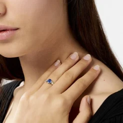 Bague Candice Or Blanc Saphir