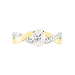 Bague Candice Or Jaune Oxyde De Zirconium