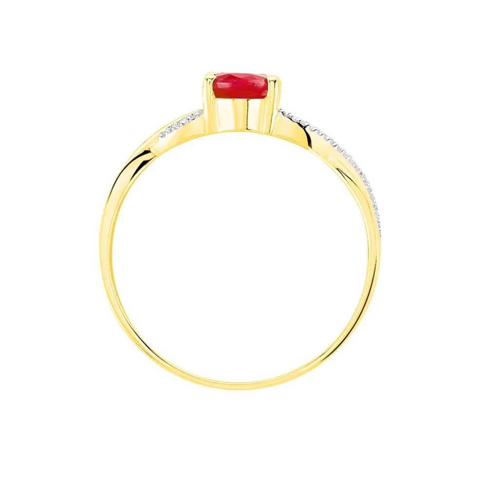 Bague Candice Or Jaune Rubis