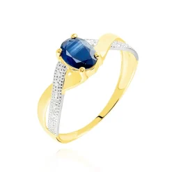Bague Candice Or Jaune Saphir