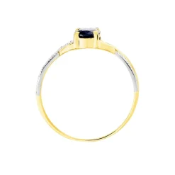 Bague Candice Or Jaune Saphir