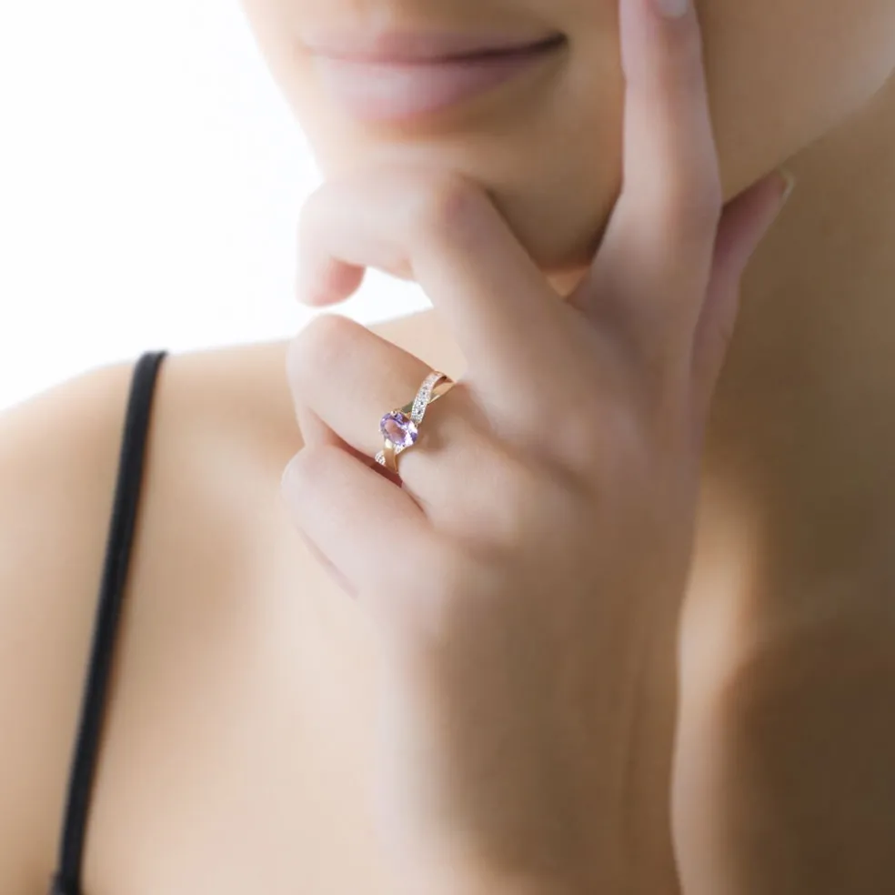 Bague Candice Or Jaune Saphir