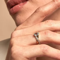 Bague Candice Or Jaune Topaze