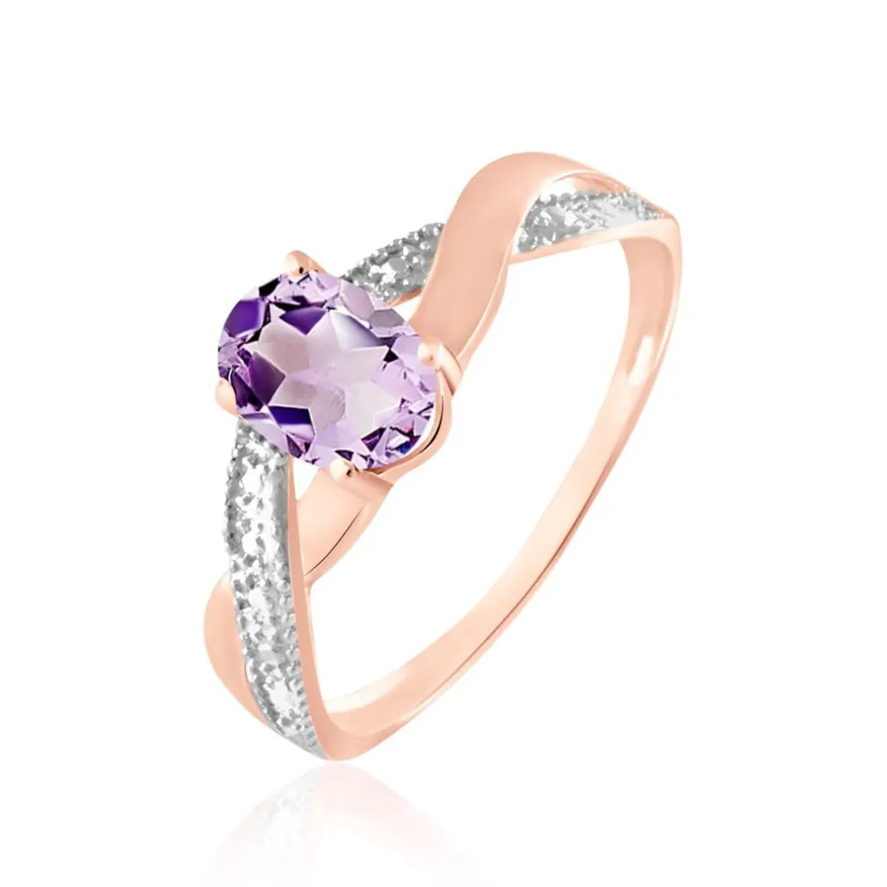 Bague Candice Or Rose Amethyste