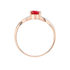 Bague Candice Or Rose Rubis