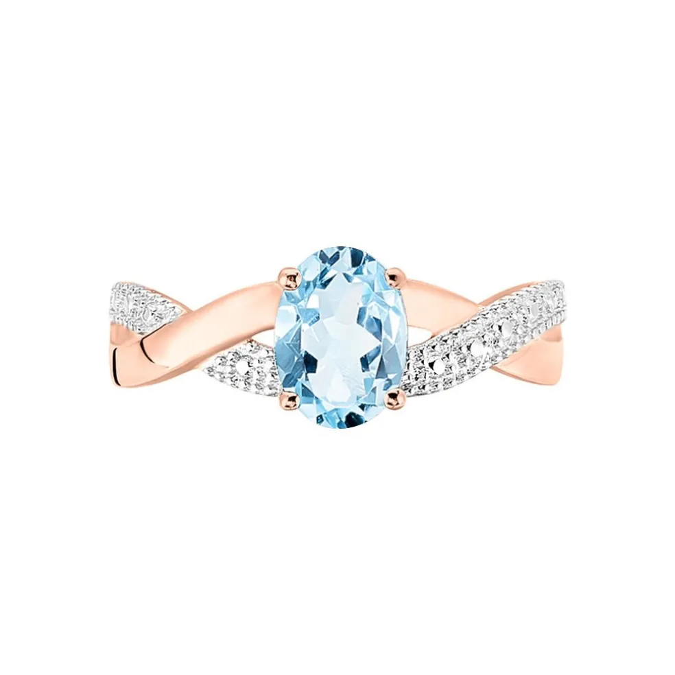 Bague Candice Or Rose Topaze