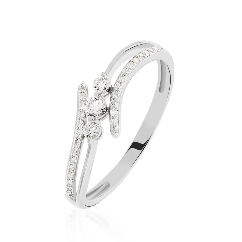 Bague Carey Or Blanc Diamant
