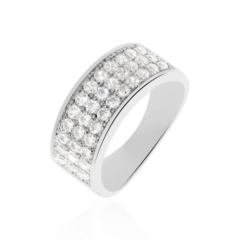 Bague Cecelia Argent Blanc Oxyde De Zirconium