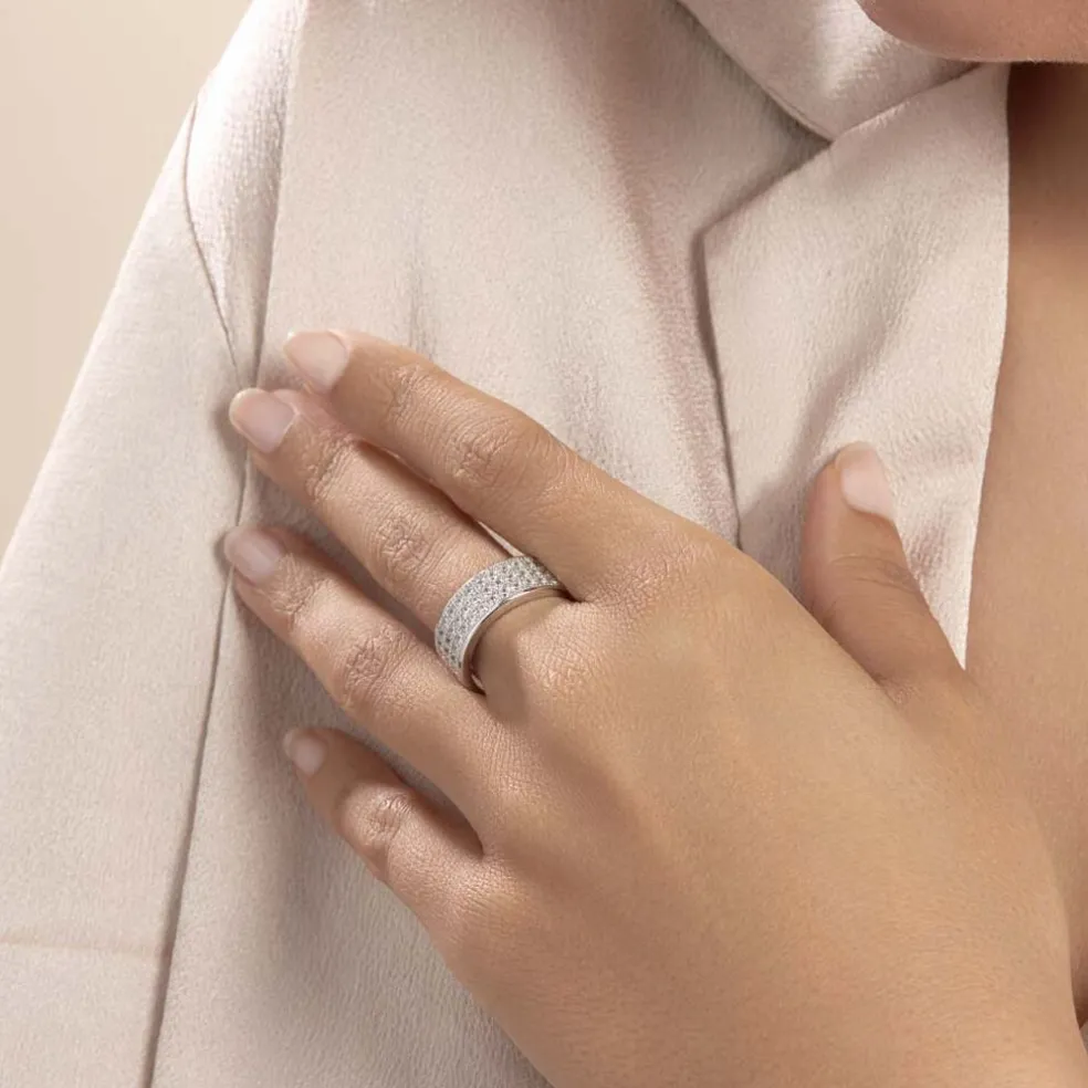 Bague Cecelia Argent Blanc Oxyde De Zirconium